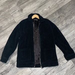 Missguided teddy black jacket